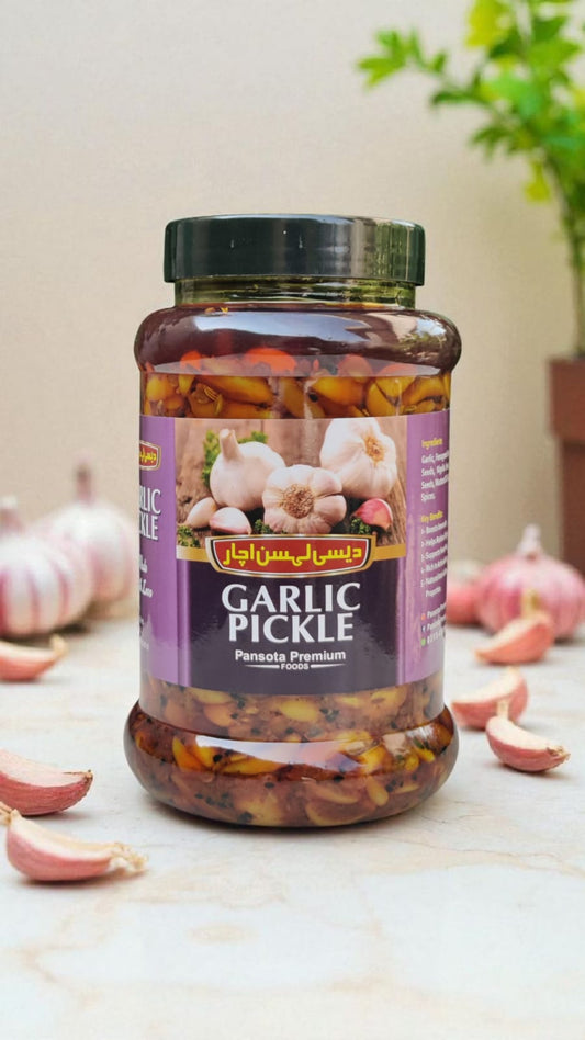 Homemade Garlic Pickle - Made in Mustard Oil